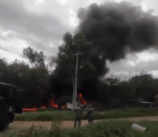PARAGUAY: Persecución e incendio en depósito clandestino de combustible en Puerto Falcón