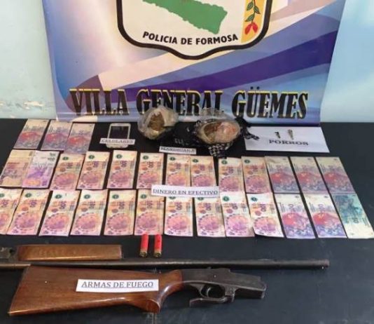 VILLA GRAL. GÜEMES: Detuvieron a un hombre con droga y secuestraron arma de fuego