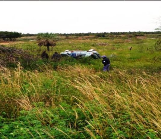 TRES LAGUNAS: Vuelco de automóvil dejó a su conductora con lesiones leves.