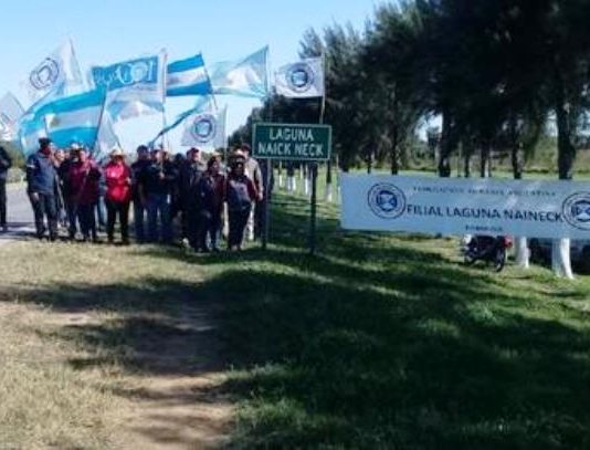 LAGUNA NAINECK: Productores locales se adhirieron a la manifestación nacional.