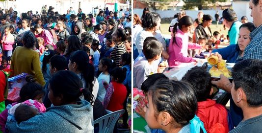 LAGUNA NAINECK: La UCR homenajeó a los niños en su día.