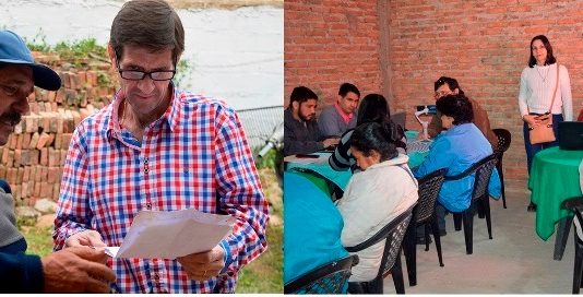 LAGUNA NAINECK: Gerardo Piñeiro asesoró a vecinos sobre trámites de regularización de sus tierras fiscales.