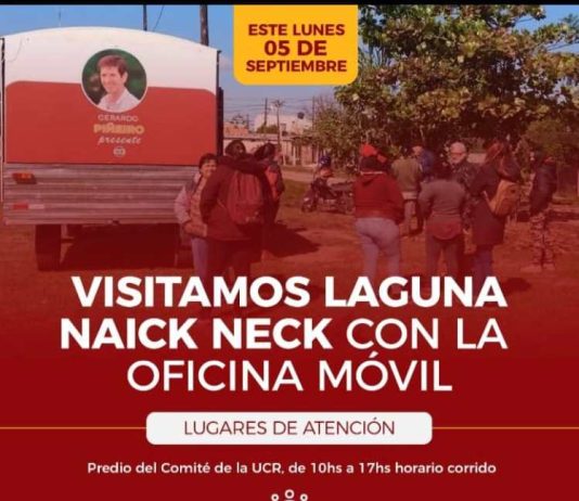 LAGUNA NAINECK: La UCR en acción brindará este lunes un servicio integral de asesoramiento gratuito.