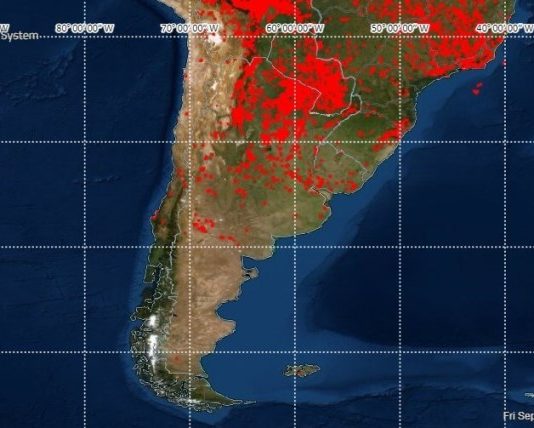 ALERTAS POR INCENDIOS: Imágenes satelitales muestran un rápido aumento de los focos de calor
