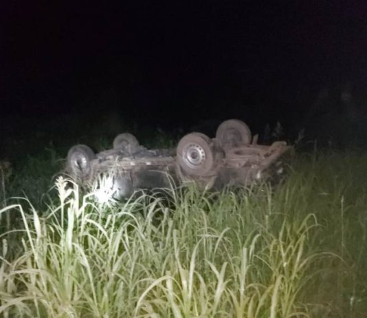 EL ESPINILLO: Vuelco tras despiste sobre Ruta Nacional 86.