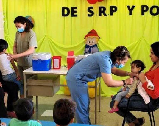 TRES LAGUNAS: Alto porcentaje de vacunación contra sarampión, rubéola, paperas y polio.