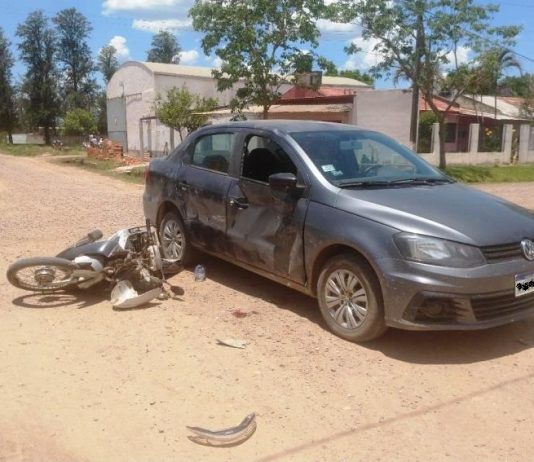 LAGUNA NAINECK: Un hecho vial dejó con lesiones a los involucrados.