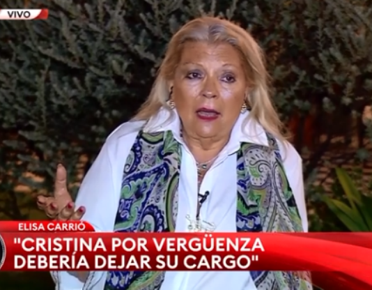ELISA CARRIÓ: “Es el único país del mundo donde una funcionaria condenada por corrupción sigue en el cargo”