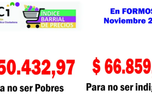 En noviembre una familia formoseña necesitó $150 mil para no ser pobre