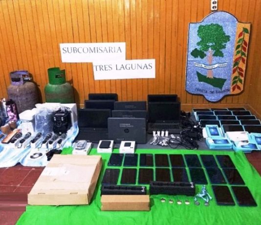 TRES LAGUNAS: Tres menores fueron retenidos por la sustracción de elementos del JIN 28