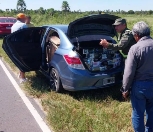 LAGUNA BLANCA: Circulaban en un automóvil con 8.500 atados de cigarrillos sin aval aduanero