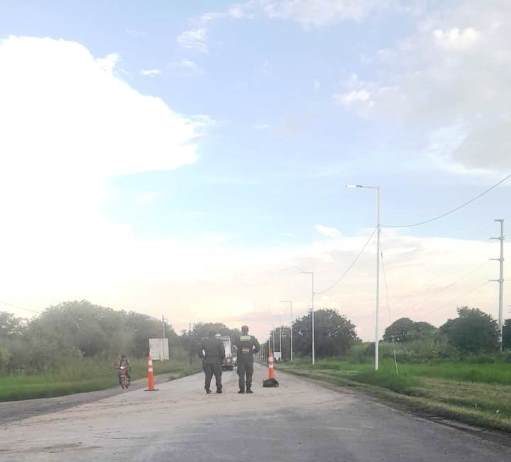 LA PRIMAVERA: El corte de la Ruta 86 es total.