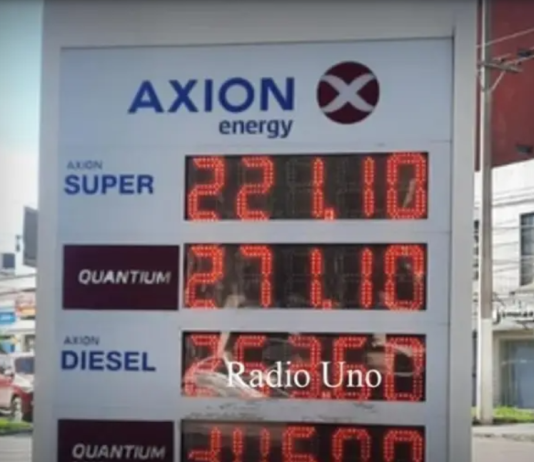 SIN CONTROL: En 48 horas Axion aumentó dos veces el precio de sus combustibles
