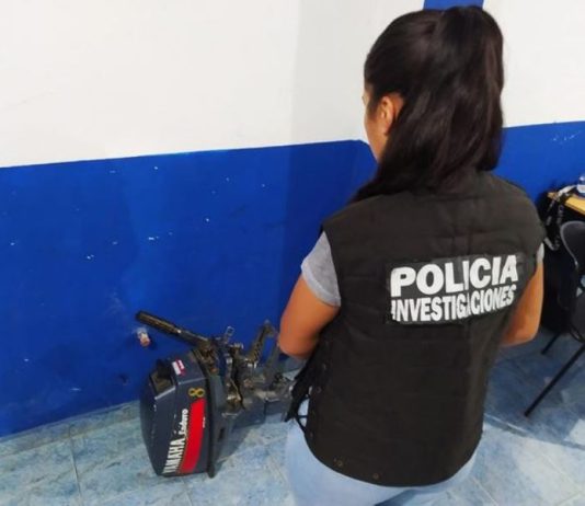 RIACHO HE HE: Personal de Informaciones Policiales de Clorinda recuperó un motor de lancha que fuera sustraído en la localidad