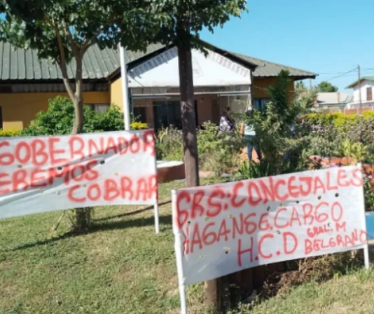 GRAL. BELGRANO: Empleados del HCD reclaman por la falta de pago de sus haberes.