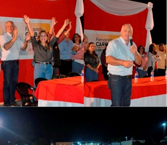 LAGUNA NAINECK: Ante importante presencia de vecinos, Fernando Carbajal y Fernanda Insfrán encabezaron el acto de presentación y lanzamiento de los candidatos a intendentes y concejales del FAF