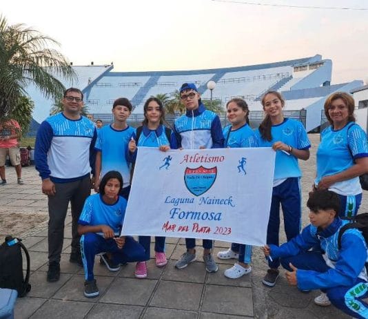 LAGUNA NAINECK: Atletas de la EPES 19 “Vuelta de Obligado” partieron a Mar del Plata para participar de los Juegos Evita Finales Nacionales 2023..
