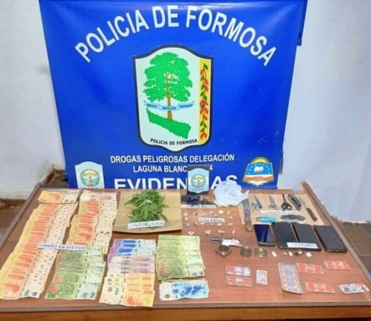 LAGUNA BLANCA: Desarticularon tres centros de venta de drogas.