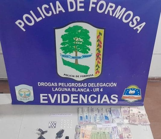 LAGUNA BLANCA: Durante dos allanamientos simultáneos incautaron marihuana, psicofármacos, dinero y celulares con detención de un hombre.