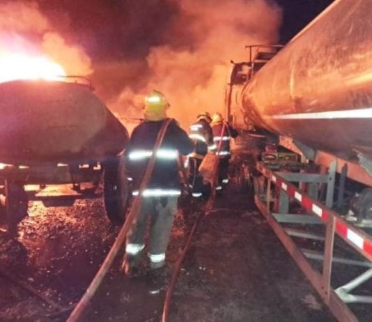CLORINDA: Incendio y explosión en el predio de una estación de servicios dejo una persona con lesiones graves