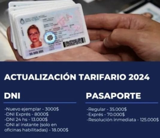 Subieron las tarifas para obtener DNI y Pasaporte: cuánto sale desde hoy