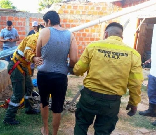 Gral. BELGRANO: Bomberos rescataron a un hombre que cayó a un aljibe