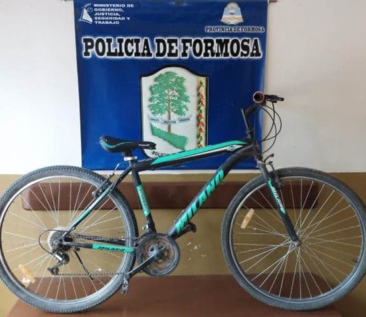 LAGUNA BLANCA: Recuperan bicicleta sustraida