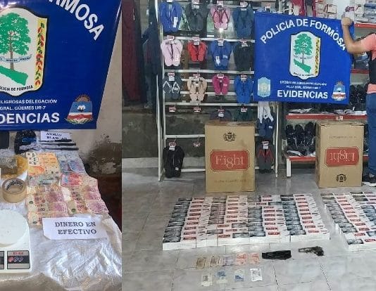 Gral. BELGRANO: Durante allanamientos simultáneos, la policía secuestró marihuana, dinero, arma de fuego, cigarrillos de procedencia extranjera, entre otros elementos