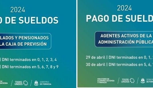 ESTATALES PROVINCIALES: Pagos de haberes de abril