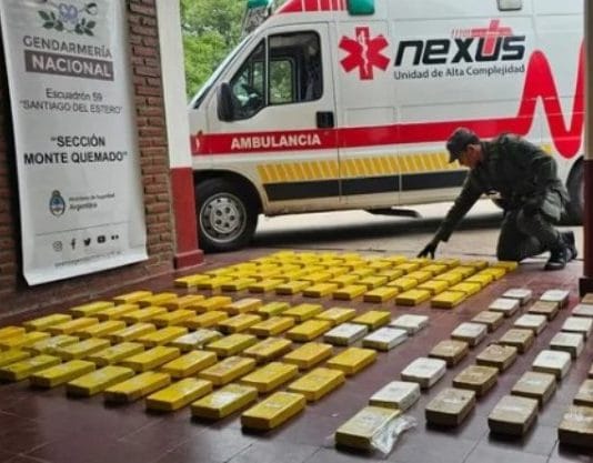 SANTIAGO DEL ESTERO: Secuestraron 134 kilos de cocaína en una ambulancia