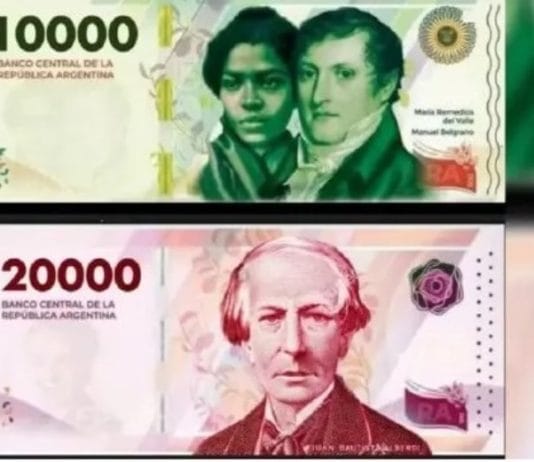 El nuevo billete de $10.000 comenzará a circular en mayo y el de $20.000 a fin de año