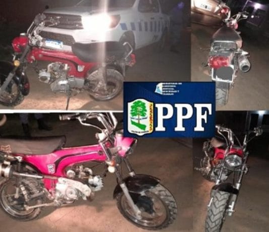 LAGUNA BLANCA: La Policía recuperó una motocicleta sustraída