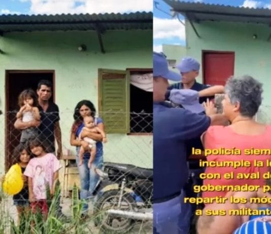 Neme se enfrentó con la polícia y restituyó su casa a una familia desalojada arbitrariamente (video)