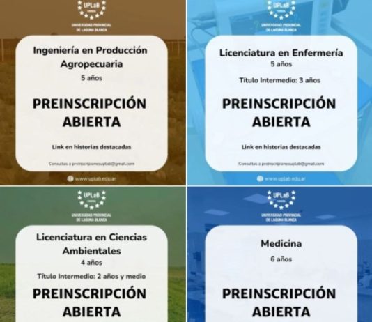 Hasta el 10 de diciembre se encuentran abiertas las preinscripciones para las carreras de la UPLaB
