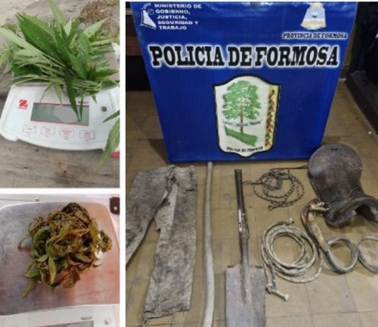 LAGUNA BLANCA: Tras allanamientos recuperaron bienes sustraidos, secuestraron marihuana y detuvieron a dos sujetos