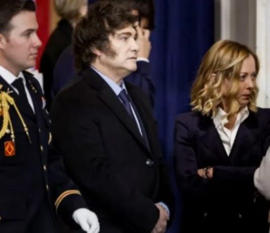 Las fotos de Javier Milei en el Capitolio para presenciar la jura de Donald Trump como presidente de Estados Unidos