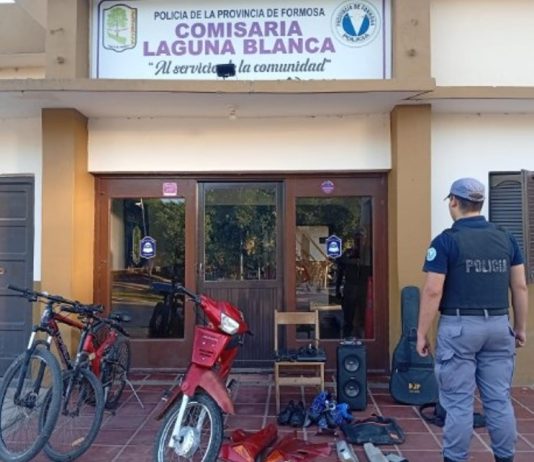 LAGUNA BLANCA: Rápida acción policial tuvo como resultado un detenido y bienes recuperados