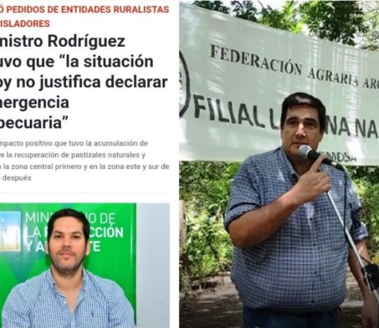 LAGUNA NAINECK: Dura crítica de Pánfilo Ayala al Ministro de Producción y Ambiente por la falta de Declaración de Emergencia Agropecuaria