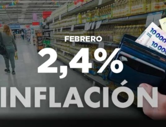 La inflación de febrero fue de 2,4%