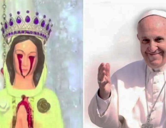PARAGUAY: Una imagen de la Virgen llora sangre desde la muerte del Papa Francisco