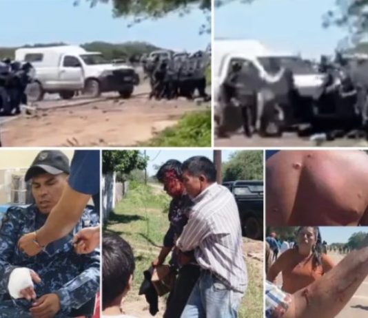 Brutal represión en Campo del Cielo: un cacique en grave estado, decenas de heridos y una comunidad devastada por el agua y el abandono