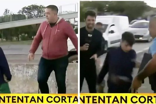 Un nene quiso apuñalar a un policía en medio de una protesta