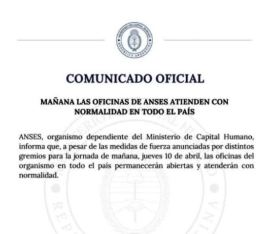 ANSES atenderá normalmente este jueves en todo el país.
