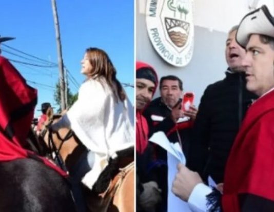 Casi a los rebencazos: Brignole salió al cruce de Villaggi y Paoltroni que están recorriendo El Colorado a caballo