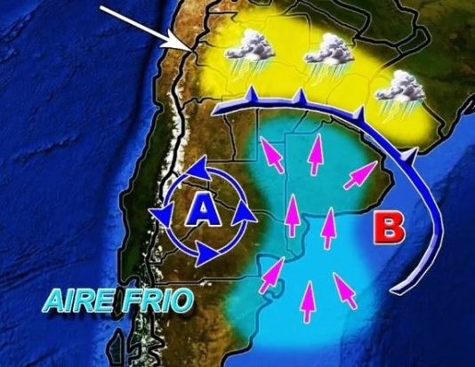 El pronóstico para el viernes: El cambio de tiempo se proyecta con aire polar, nevadas y lluvias