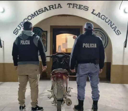 TRES LAGUNAS: La Policía recuperó una motocicleta sustraída