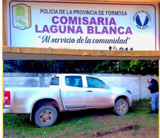 LAGUNA BLANCA: Durante allanamiento, la Policía secuestró una camioneta por retención indebida