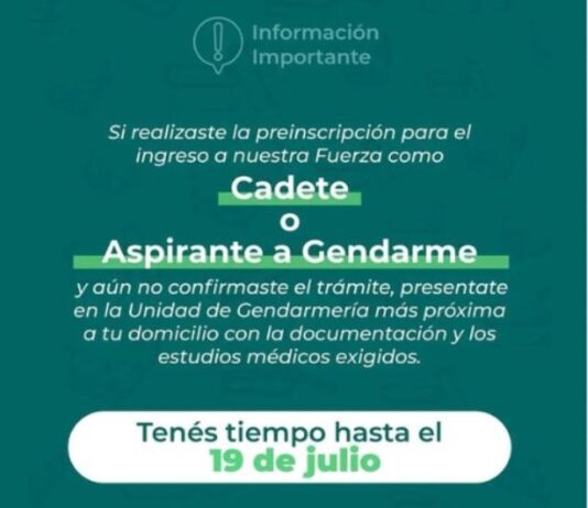 Información importante para aspirantes a ingreso a GN