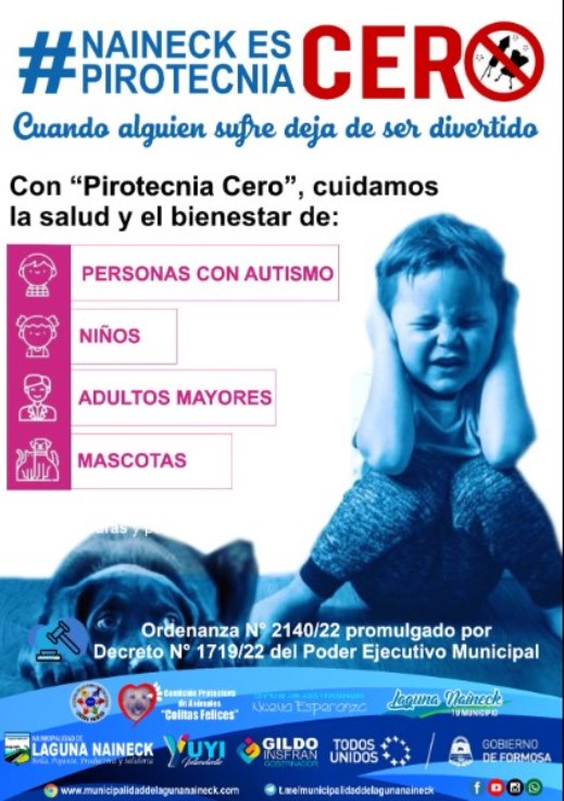 LAGUNA NAINECK. “Pirotecnia Cero”: una Ordenanza vigente que no se cumple