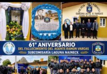 LAGUNA NAINECK: Acto por el 61° Aniversario del Fallecimiento del Agente Ramón Vargas en la subcomisaría que lleva su nombre